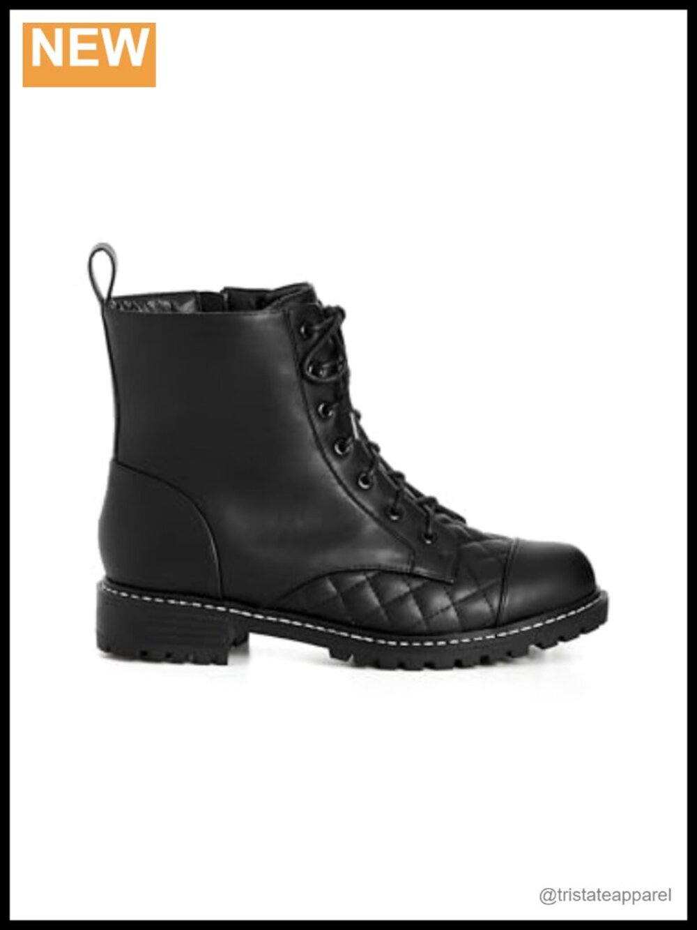 Faux Leather Ankle Boots with Side Zipper and Block Heel